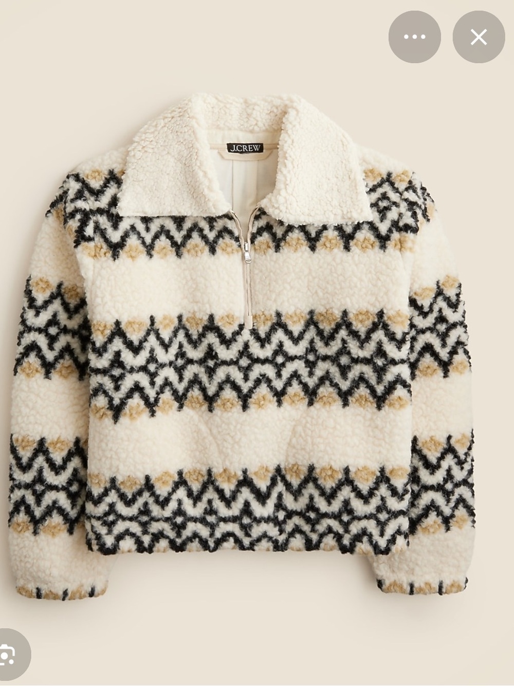 J.Crew Sherpa Half-Zip